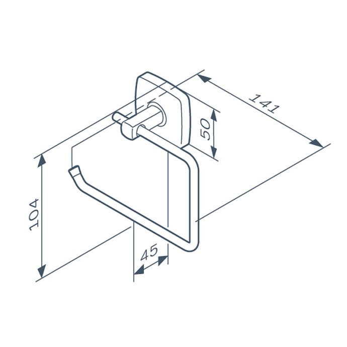 Держатель для туалетной бумаги AM.PM Gem черный матовый A9034122 - 2