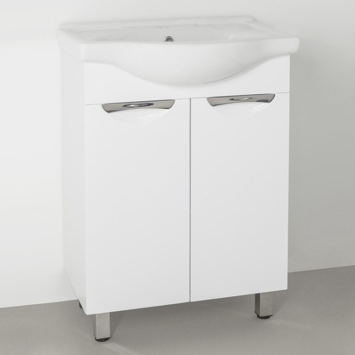 Тумба с раковиной Style Line Жасмин 60 белая - 2