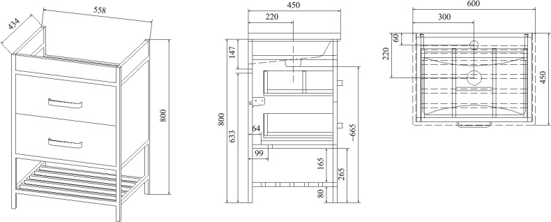 Тумба для комплекта Sanflor Норд 60 C04718 - 3