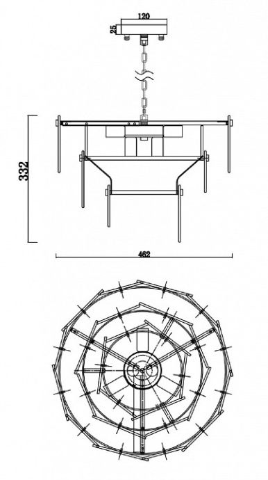 Подвесная люстра Freya Sophia FR5197PL-05CH - 3