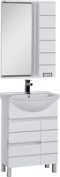 Мебель для ванной Aquanet Доминика 60 белая - 0