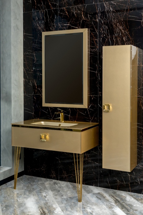 Шкаф - пенал Armadi Art Lucido 35 подвесной золото 772-Light Gold - 3