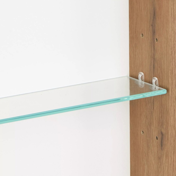 Зеркало-шкаф Aquaton Сканди 70 белый - светлое дерево 1A252202SDZ90 - 2