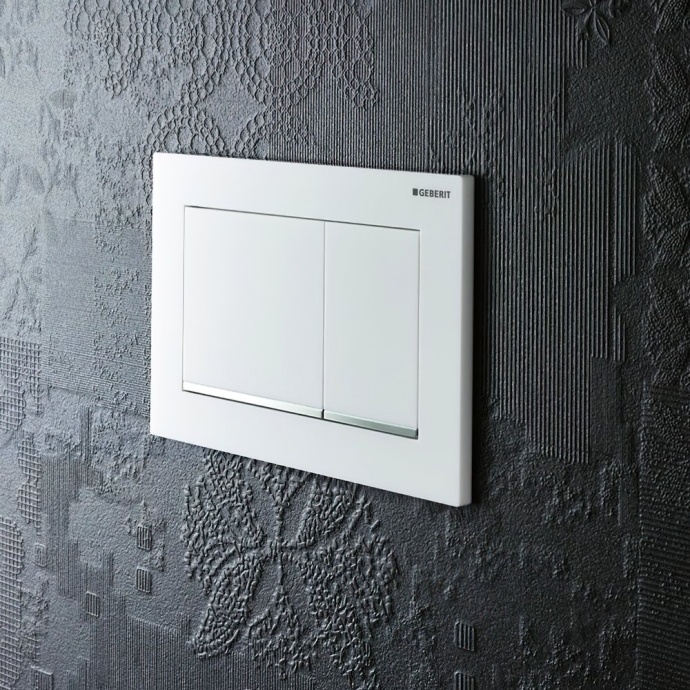 Кнопка смыва Geberit Omega 30 115.080.KJ.1 белая/хром - 2