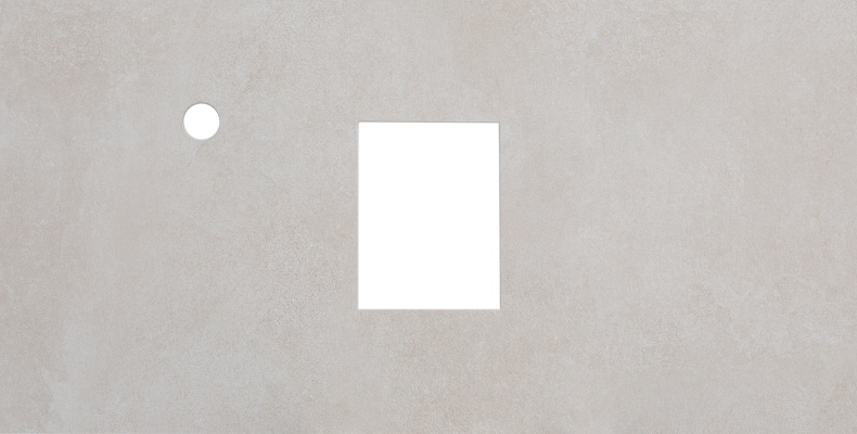 Тумба с раковиной STWORKI Эстерсунд 90 белая матовая, простоун беж с отверстием под смеситель в столешнице 460331 - 5