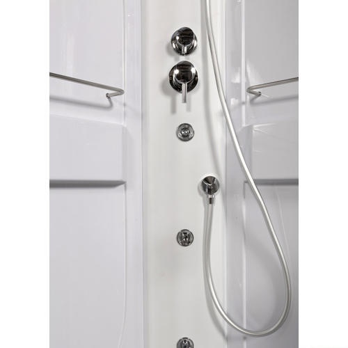 Душевая кабина Deto L 80х80 с гидромассажем и электрикой, хром  L580GM+EL - 4