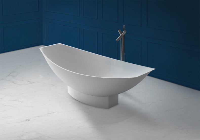 Ванна из искусственного камня Abber Stein 180х80 белый матовый AS9610 - 3