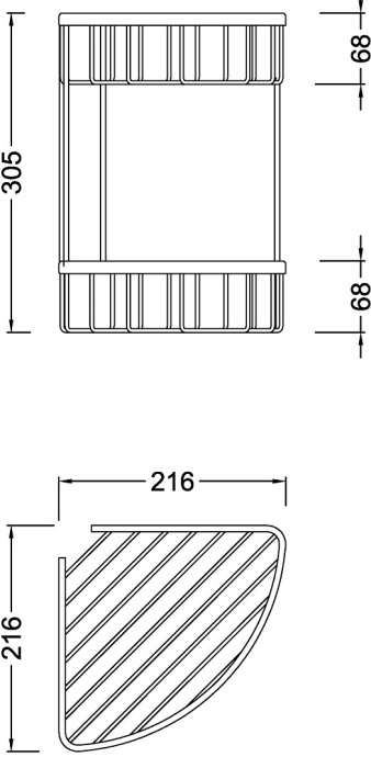 Полка угловая двойная Timo Saona  13082/03 черный - 2
