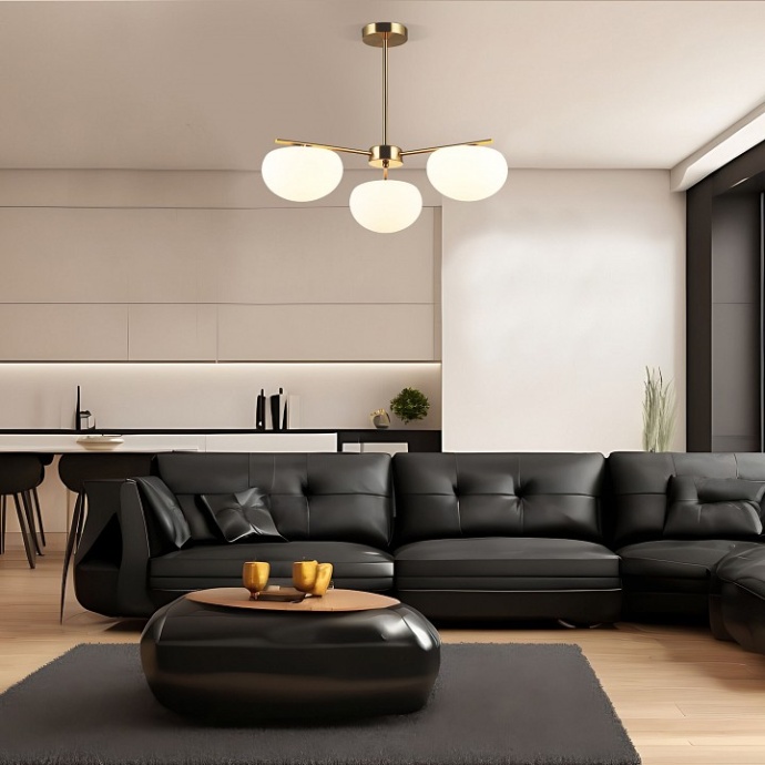 Люстра на штанге Eurosvet Like 30190/3 латунь - 3