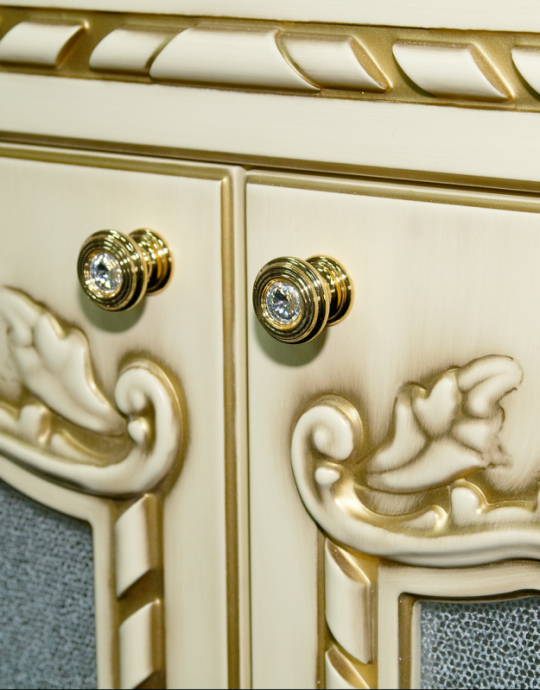 Тумба под раковину Misty Элис 80 бежевая с золотом Л-Эли01080-033Пр - 3