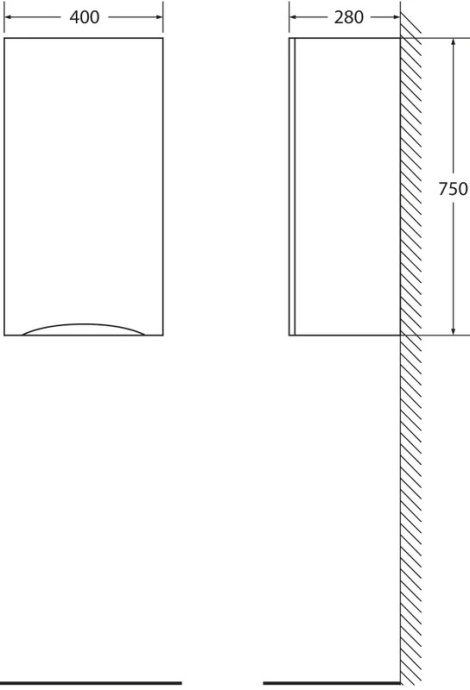 Шкаф BelBagno Fly -Marino R bianco lucido FLY-MARINO-750-1A-SC-BL-P-R - 5