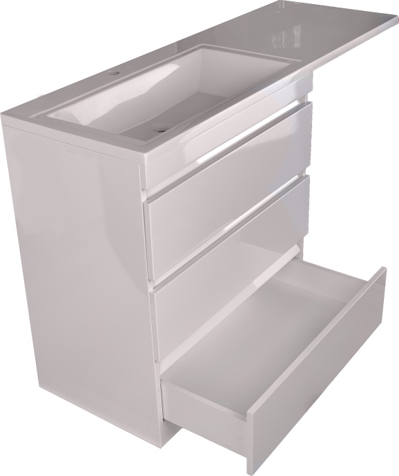 Тумба для комплекта Style Line Даллас 140 люкс, белая СС-00002221 - 4