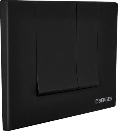 Кнопка смыва Berges Wasserhaus Novum S5 чёрный, матовый 040045 - 1