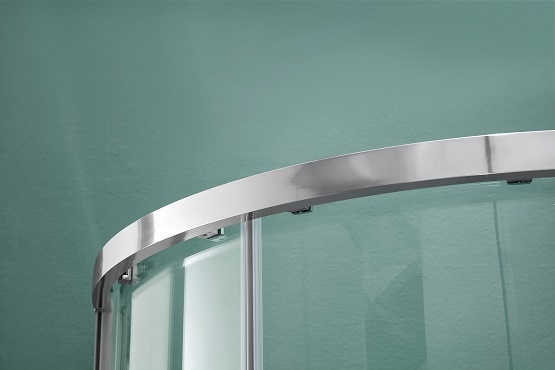 AQ NAA 2142-90 Душевой уголок 1/4 круга, двери раздвижные 900x900x2000, профиль хром, стекло прозрачное AQ ARI RO 09020CH - 11