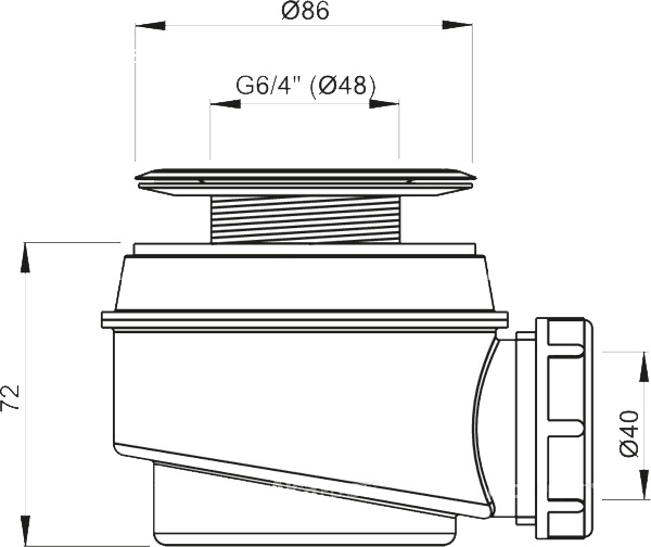 Сифон для поддона AlcaPlast A46-60 - 1