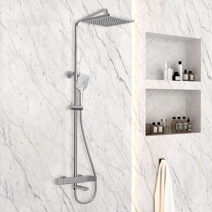 Душевая стойка Vincea Cube хром VSFS-1C1CH - 1