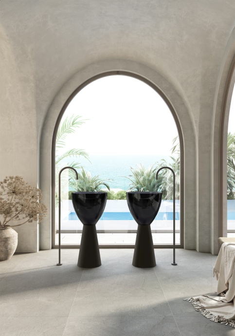 Раковина отдельностоящая прозрачная ABBER AT2703Onyx-Black черный/черный матовый - 3