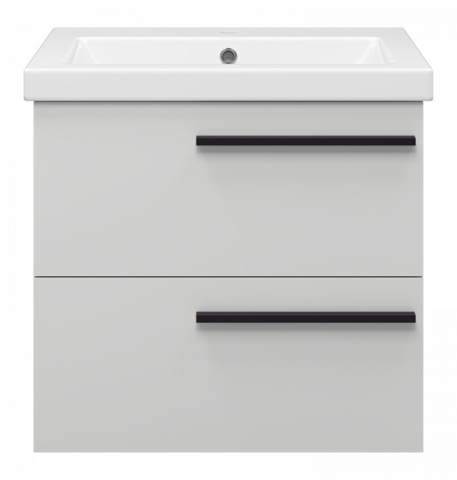 Тумба под раковину подвесная Misty Ненси 60 серый П-Нен-09060-502Я - 0