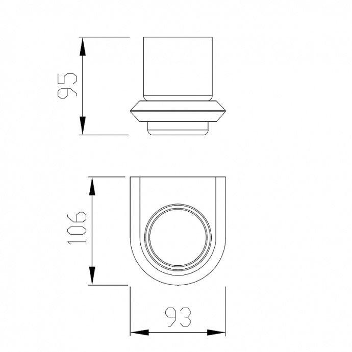 Стакан для зубных щеток Abber Nord хром AA1556 - 2