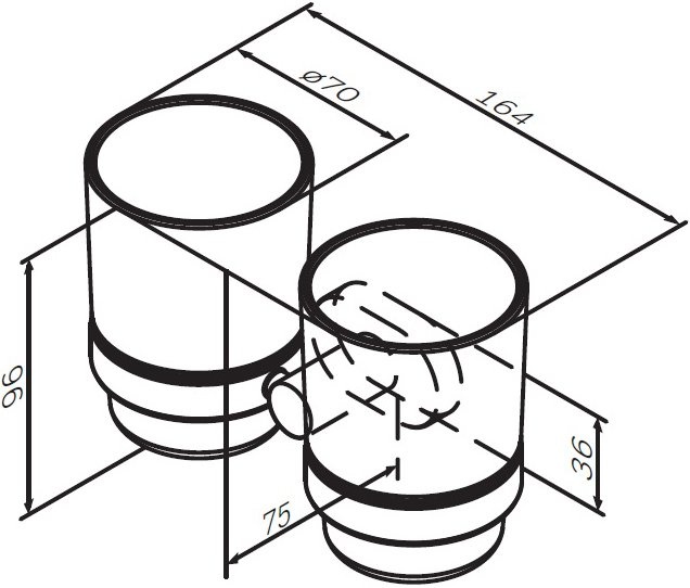 Стакан AM.PM Sense L A74343400 двойной - 1