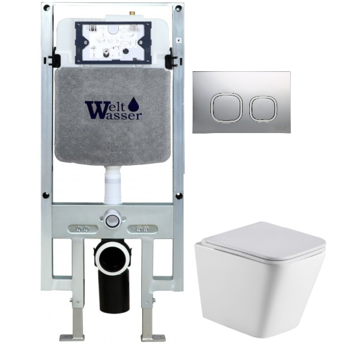 Комплект Weltwasser AMBERG 497 ST + GELBACH 004 MT-WT + AMBERG RD-CR  10000006700 - 0