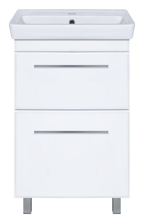 Тумба с раковиной Misty Элен 55 белая глянцевая УТ000012105 - 0