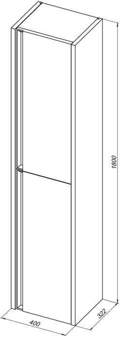 Шкаф-пенал Allen Brau Fantasy 40 серо - зеленый матовый 1.11007.CGM - 5