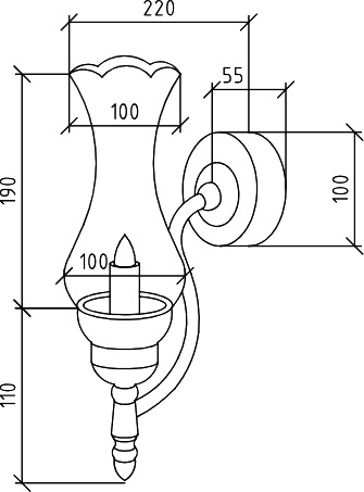 Светильник Boheme Medici 753 бронза - 1