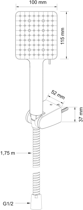 Душевой гарнитур Swedbe Calypso хром  5095 - 10