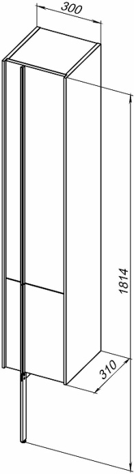 Шкаф пенал Allen Brau Reality 30 L подвесной черный матовый 1.32002.AM - 10