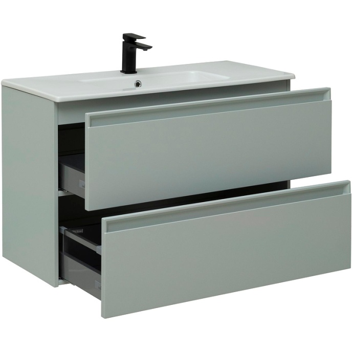 Тумба под раковину Allen Brau Eclipse 100 светло - зеленый матовый 1.E1003.PWM - 7