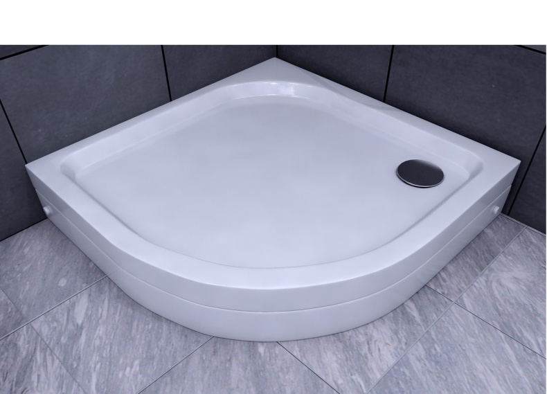 Поддон акриловый AQUATEK DPA-0000007, 1/4 круга, с ножками и съемной панелью. БЕЗ СИФОНА. 80*80*15 - 2