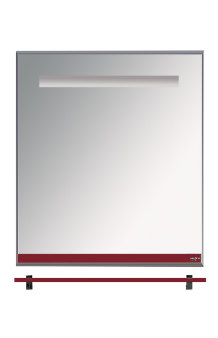 Джулия - 65 Зеркало  с полочкой 12 мм бордовое Л-Джу03065-1010 - 0