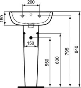 Пьедестал для раковины Ideal Standard Esedra белый  T283901 - 1