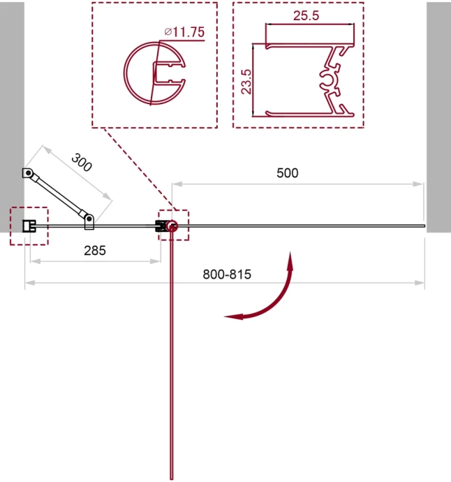 Шторка на ванну BelBagno UNO 80х150 профиль хром стекло прозрачное UNO-V-11-80/150-C-Cr - 2
