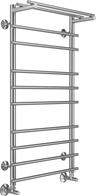 Водяной полотенцесушитель Terminus Ватра П10 500х1000 с полкой Хром 4670078529497 - 1