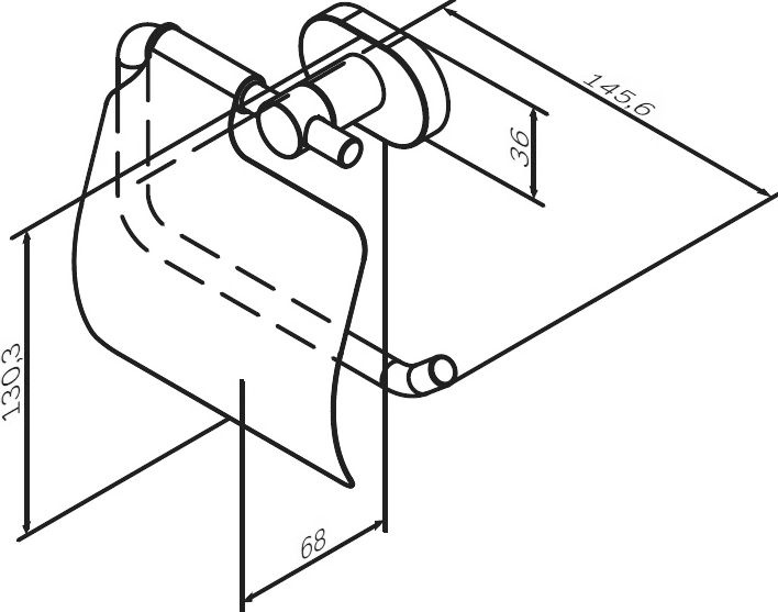 Держатель туалетной бумаги AM.PM Sense L A74341400 - 5