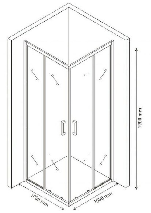 Душевой уголок Berges Solo 100х100 хром 061121 - 2