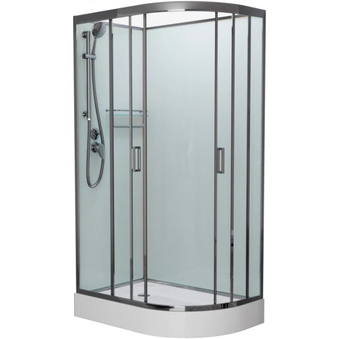 Душевая кабина Frank Brilliant 120х80 левая хром стекло прозрачное 172009 - 0