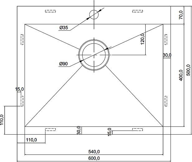 Металлическая мойка Seaman SMV-600  SMV-Z-600.A - 1