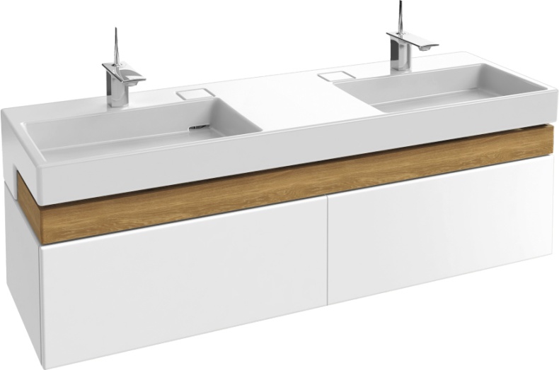 Тумба с раковиной Jacob Delafon Terrace 150 белый лак - 0