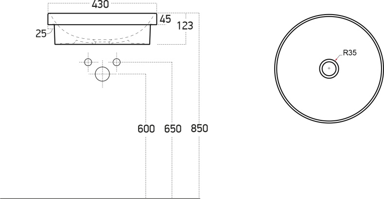 Раковина STWORKI накладная 40 3041-KL - 8