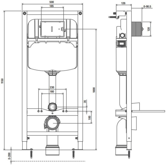 Комплект Jacob Delafon Rodin+ E21748RU-00 кнопка черная - 4