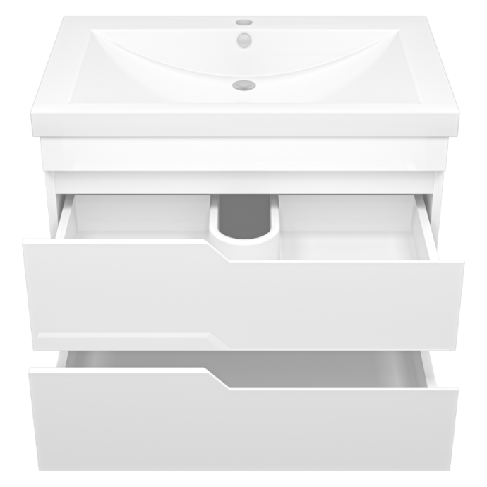 Тумба под раковину Misty Софт 75 белая глянцевая П-Соф-01075-011П2Я - 1