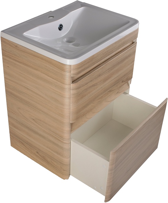 Тумба для комплекта Style Line Атлантика 60 Люкс Plus, подвесная, ясень перламутр СС-00002217 - 5