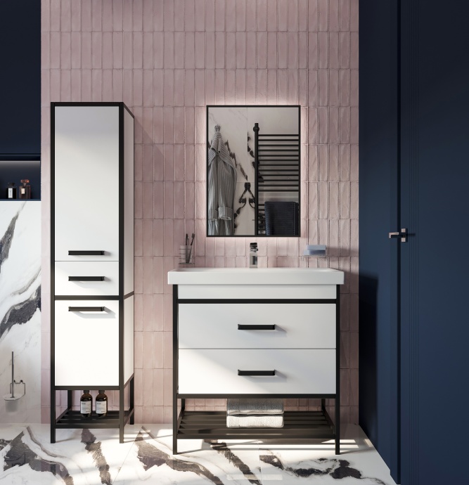 Зеркало DIWO Элиста 50 черное, с подсветкой светодиодной, прямоугольное, настенное, российское ЗЛП1736 - 4