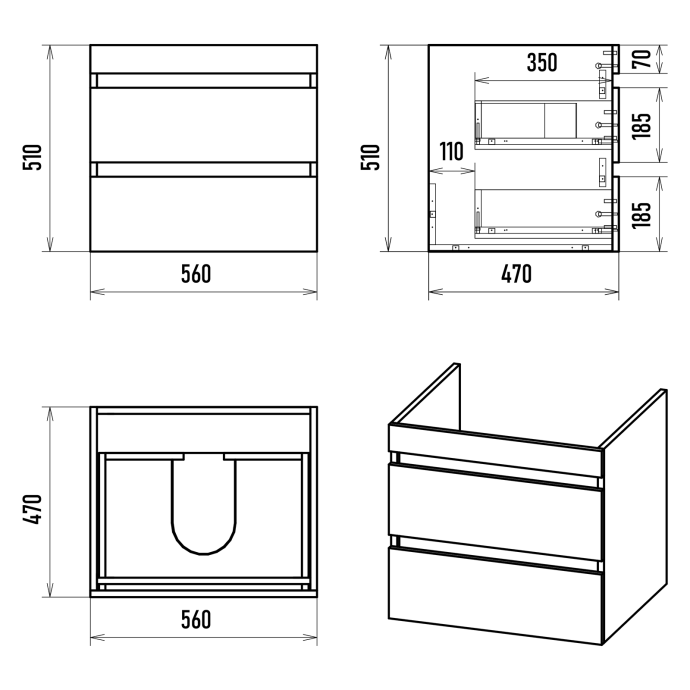 Тумба под стиральную машину Misty Коломбо 60 темное дерево П-Кол06060-011П2Я - 3