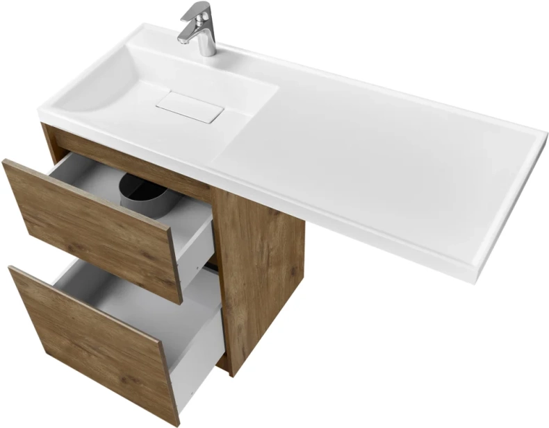 Тумба с раковиной Aquaton Лондри 60 светлое дерево 1A2669K1LHDR0 - 2