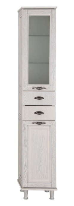 Шкаф-пенал Aquanet Тесса 35 фасад стекло, жасмин, серебро 185814 - 2