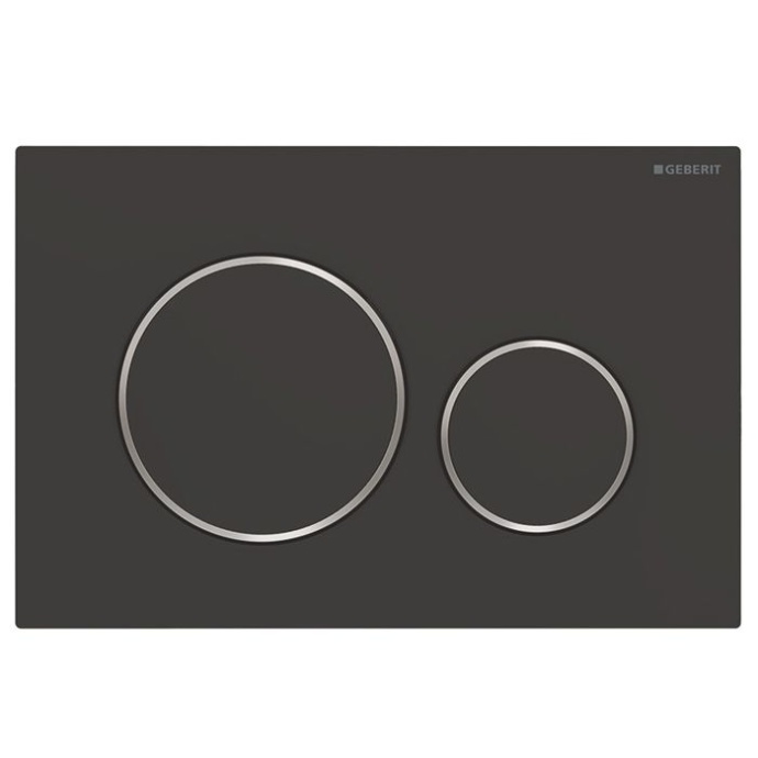 Кнопка смыва Geberit Sigma 20 115.882.14.1 черный матовый / хром глянцевый - 0